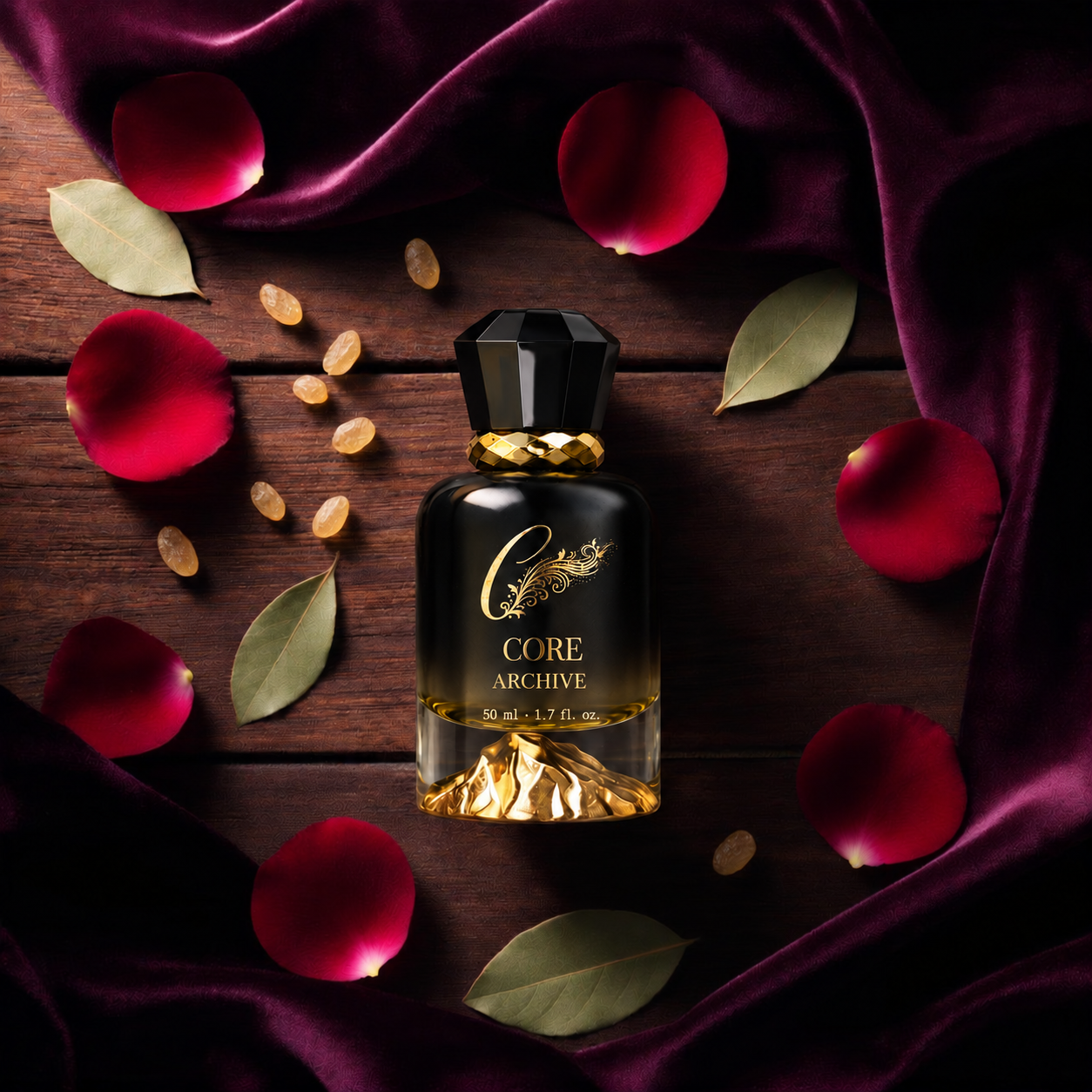 Core Archive perfume with pear and white florals Core Archive perfume bottle with fresh pear, white florals and soft amber
