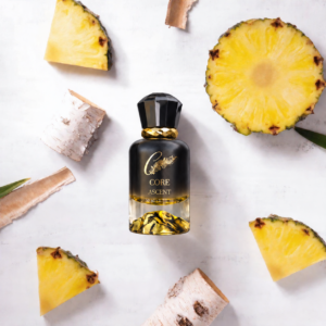 Core Ascent perfume bottle with pineapple, birch and dark woods
