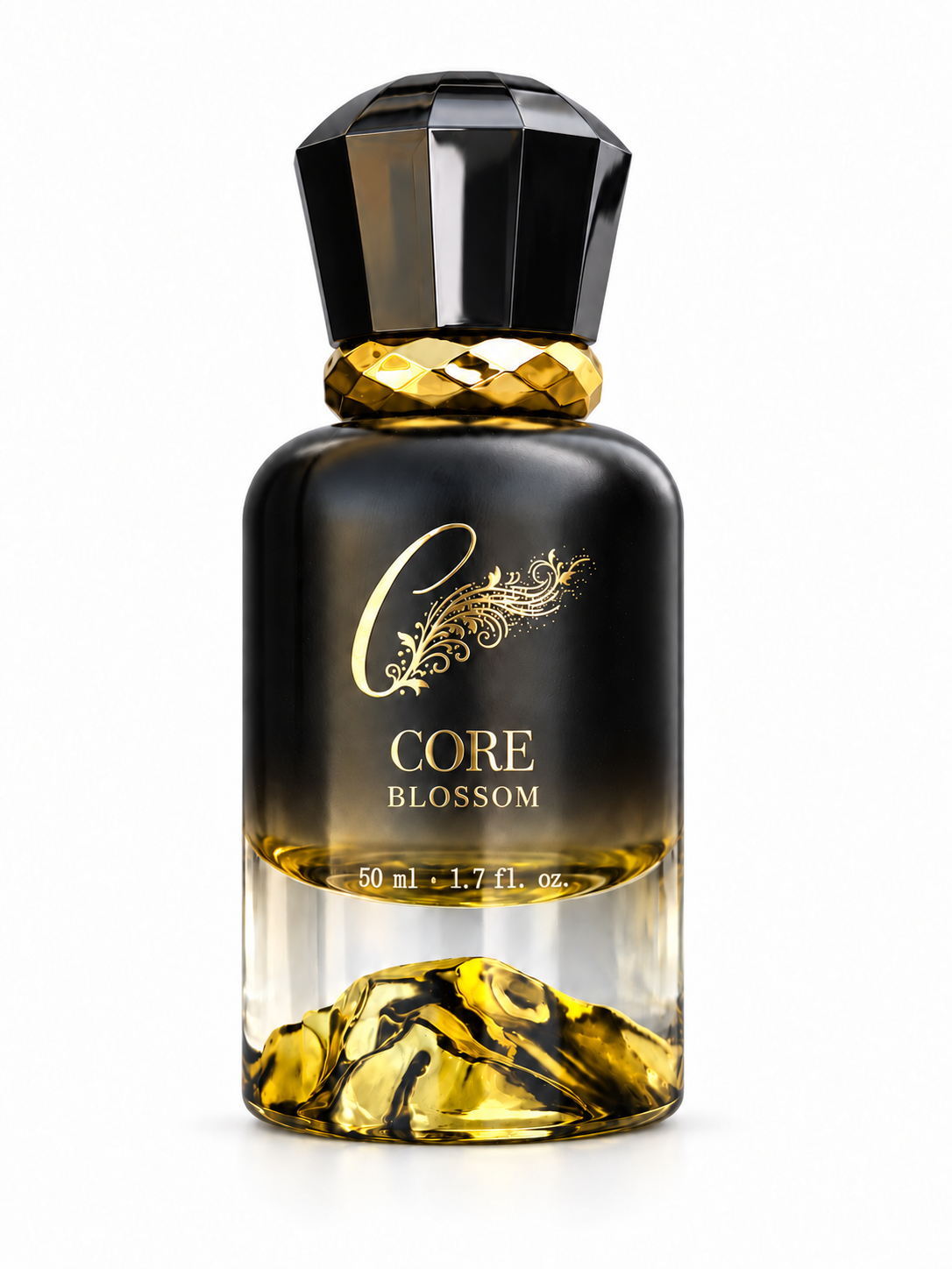 CORE Blossom bottle CORE Blossom Extrait de Parfum bottle on a white background
