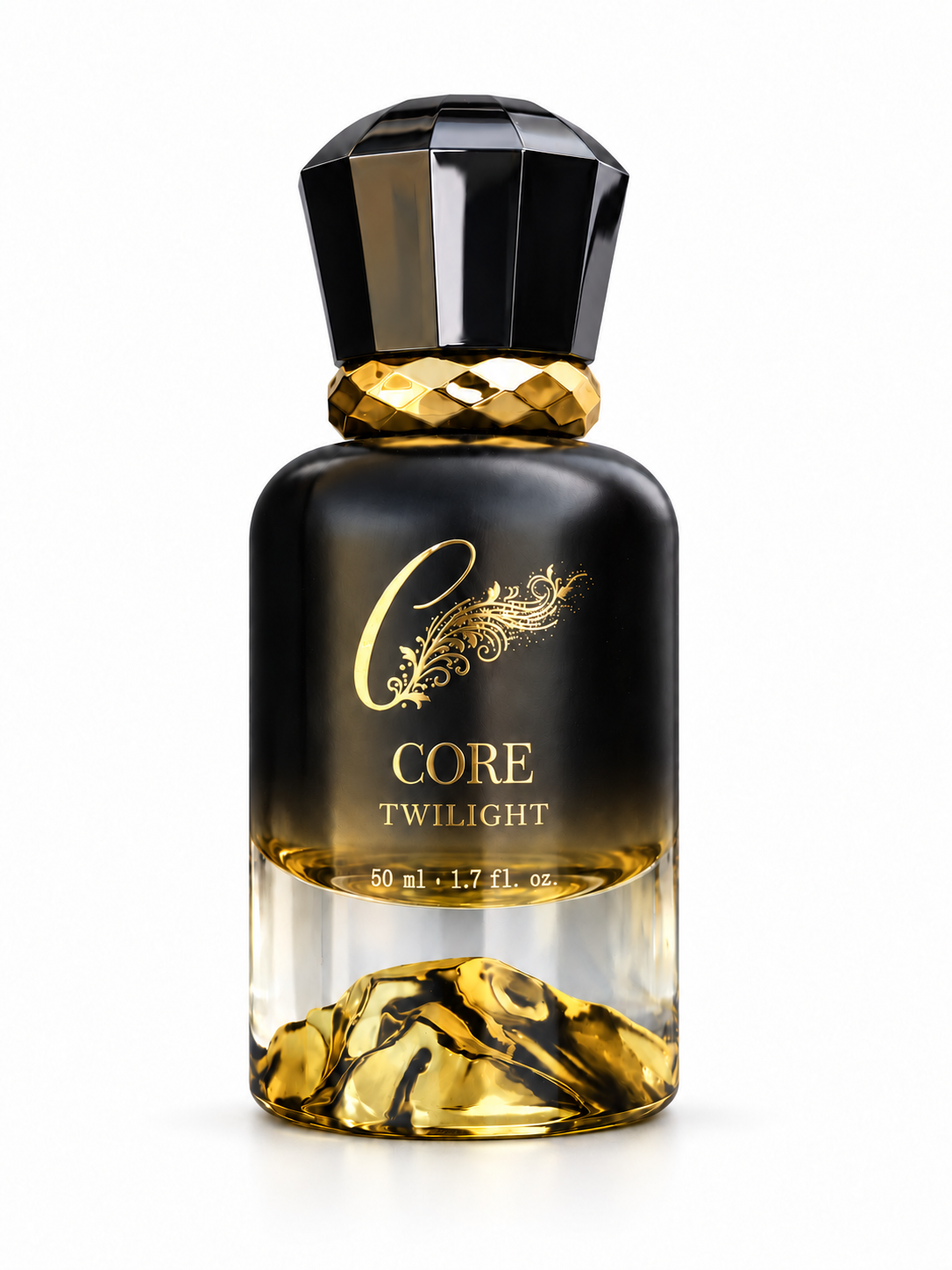 CORE Twilight bottle CORE Twilight Extrait de Parfum bottle on a white background