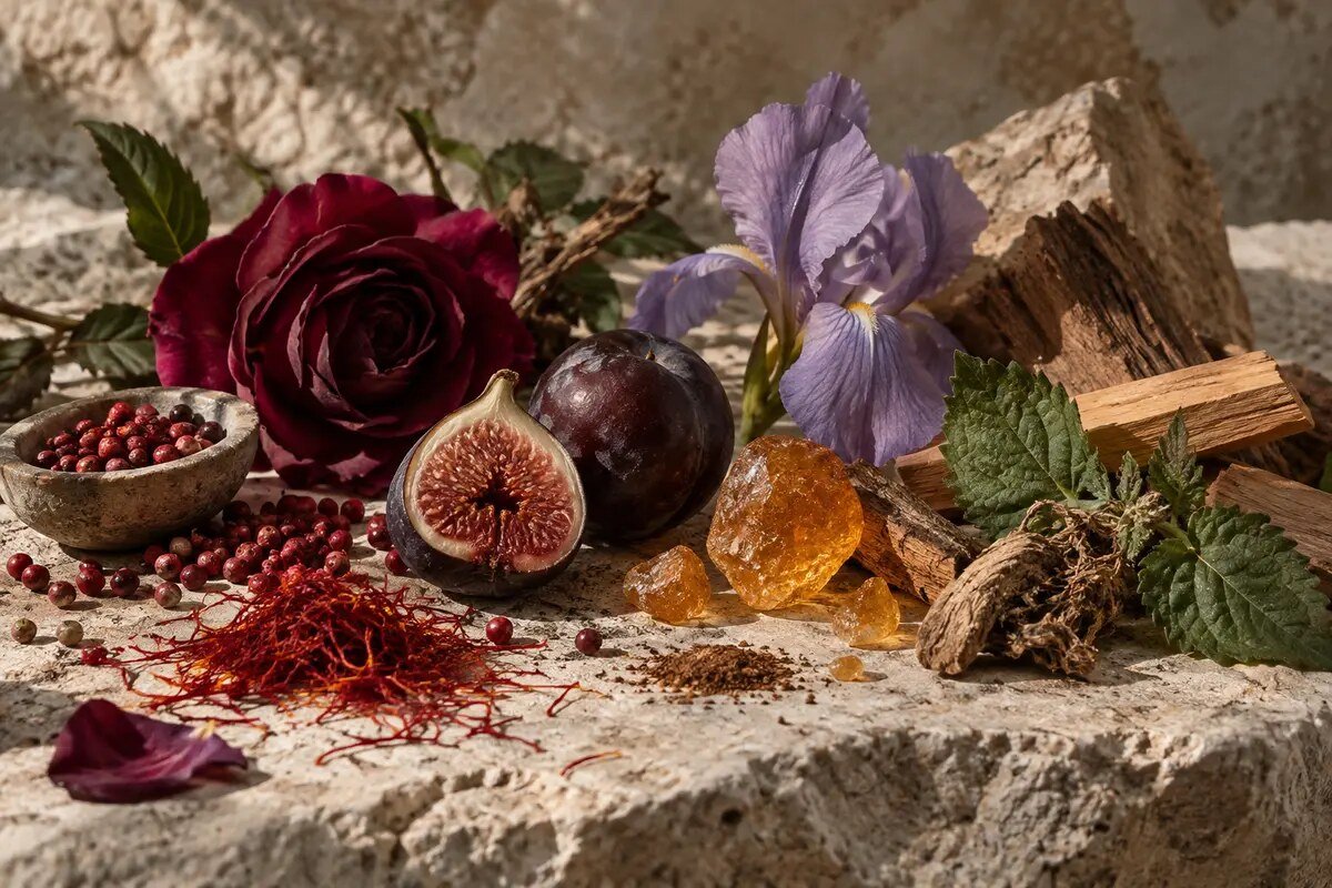 Spices, woods and luminous materials for the Universal Collection