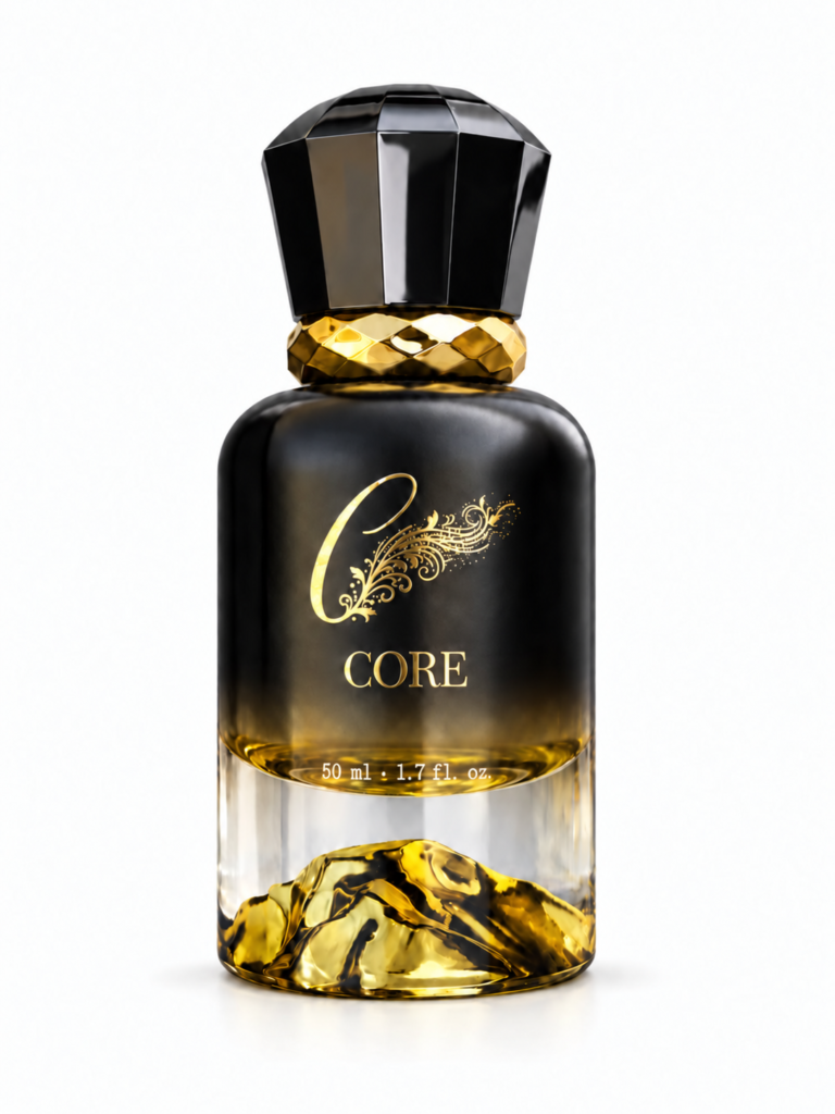 CORE perfume bottle on white background — Dark Woods